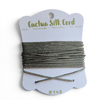 Khaki Olive, Cactus silk Handspun cord 100% Natural 1 mm : 948