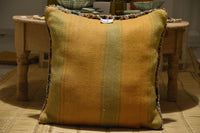 Two Handmade Moroccan Berber Wool Rug Pillow Cover (20x16 Inches) Vintage