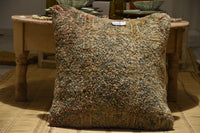 Two Handmade Moroccan Berber Wool Rug Pillow Cover (20x16 Inches) Vintage