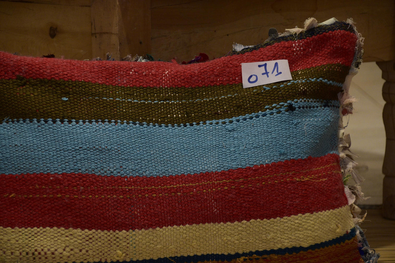 Two Vintage Moroccan Wool Lumbar Pillow, Burnt Orange Terracotta Cushion, Berber Throw Cover 24x16