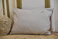 Two Vintage Moroccan Kilim Pillow Cover, Purple Magenta Wool Tribal Cushion, Hand-Woven Berber Decor