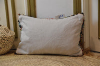 Two Handwoven Moroccan Kilim Pillow Cover, Multicolor Wool Tribal Throw Cushion Vintage