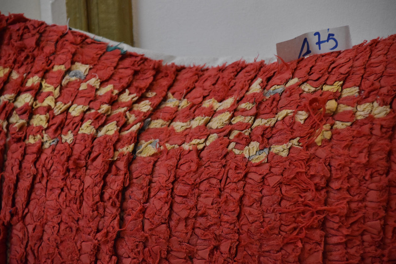 Two Handwoven Moroccan Kilim Pillow Cover, Red Wool Geometric Lumbar Cushion Vintage