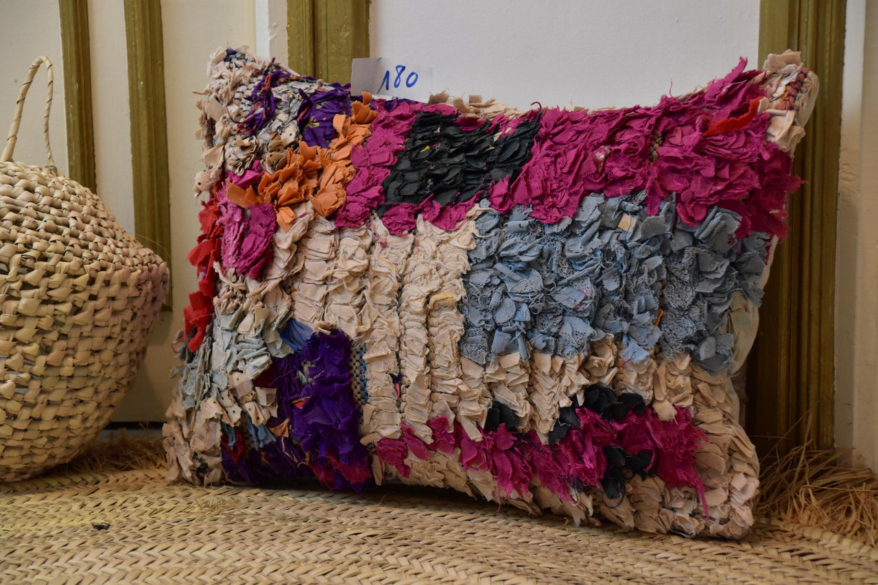 Two Handwoven Moroccan Kilim Pillow Cover, Natural Wool Tribal Throw Cushion Vintage
