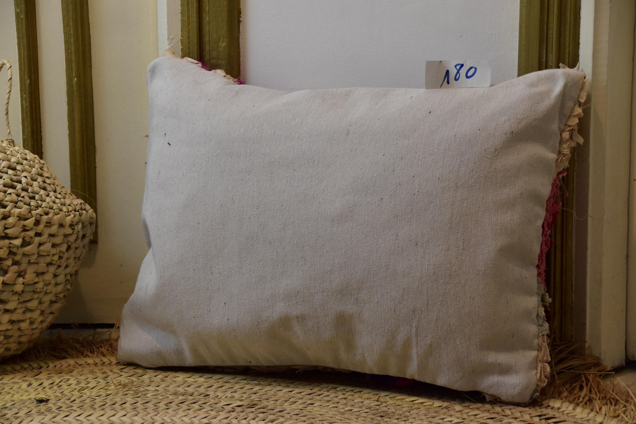 Two Handwoven Moroccan Kilim Pillow Cover, Natural Wool Tribal Throw Cushion Vintage