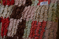 Two Moroccan Boucherouite Pillow Cover, Handwoven Rag Rug Cushion, Boho Shag Throw Decor Vintage