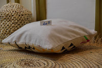 Two Handwoven Moroccan Kilim Pillow, Embroidered Wool Cushion, Tribal Geometric Throw (Item 202) Vintage