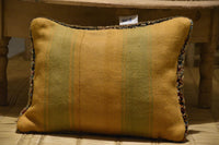 Two Vintage Moroccan Berber Wool Rug Pillow Cover – Tribal Boho Home Decor (20x16 Inches)