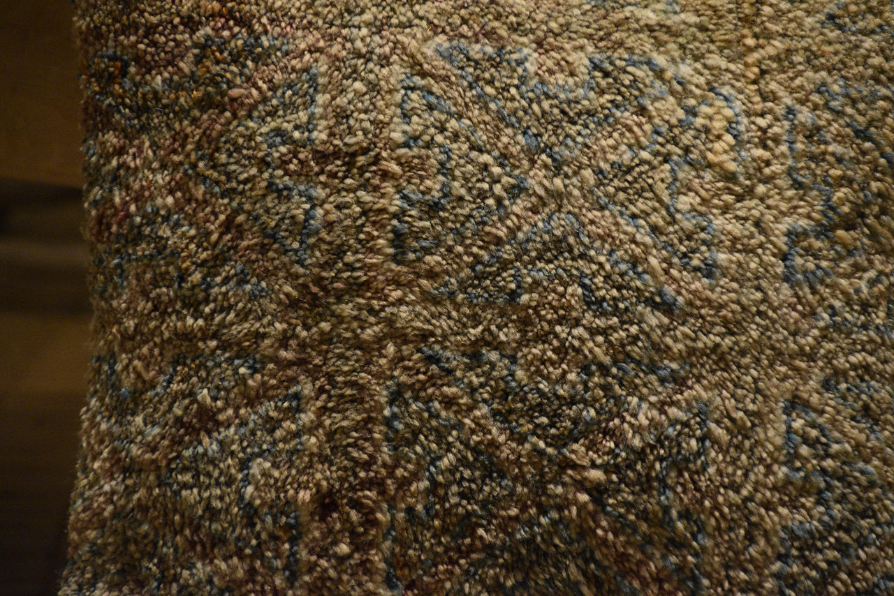 Two Handmade Moroccan Berber Wool Rug Pillow Cover (20x16 Inches) Vintage