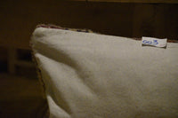 Two Handmade Vintage Moroccan Rug Pillow: Berber Wool Cushion Cover (24x16 Inches) Vintage