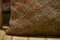 Two Vintage Moroccan Boujaad Pillow Cover: Pastel Geometric Wool Cushion (20x20) Vintage