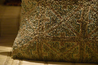 Two Vintage Moroccan Rug Cushion Cover: Handwoven Wool Tribal Pillow (20x16 Inches) Vintage