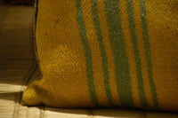 Two Vintage Moroccan Rug Cushion Cover: Handwoven Wool Tribal Pillow (20x16 Inches) Vintage