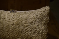 Two Vintage Beni Ourain Pillow Cover | Shaggy Wool Lumbar Cushion (20x16 Inches) Vintage