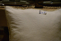 Two Vintage Moroccan Beni Ourain Pillow | Solid Cream Textured Wool Cover 20x20 Vintage
