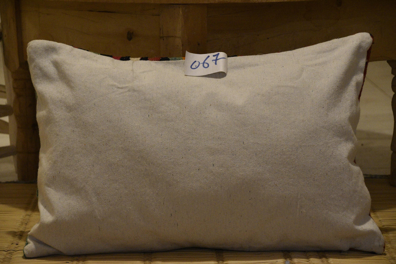 Two Vintage Moroccan Wool Lumbar Pillow, Burnt Orange Terracotta Berber Cushion Cover (24x16) Vintage