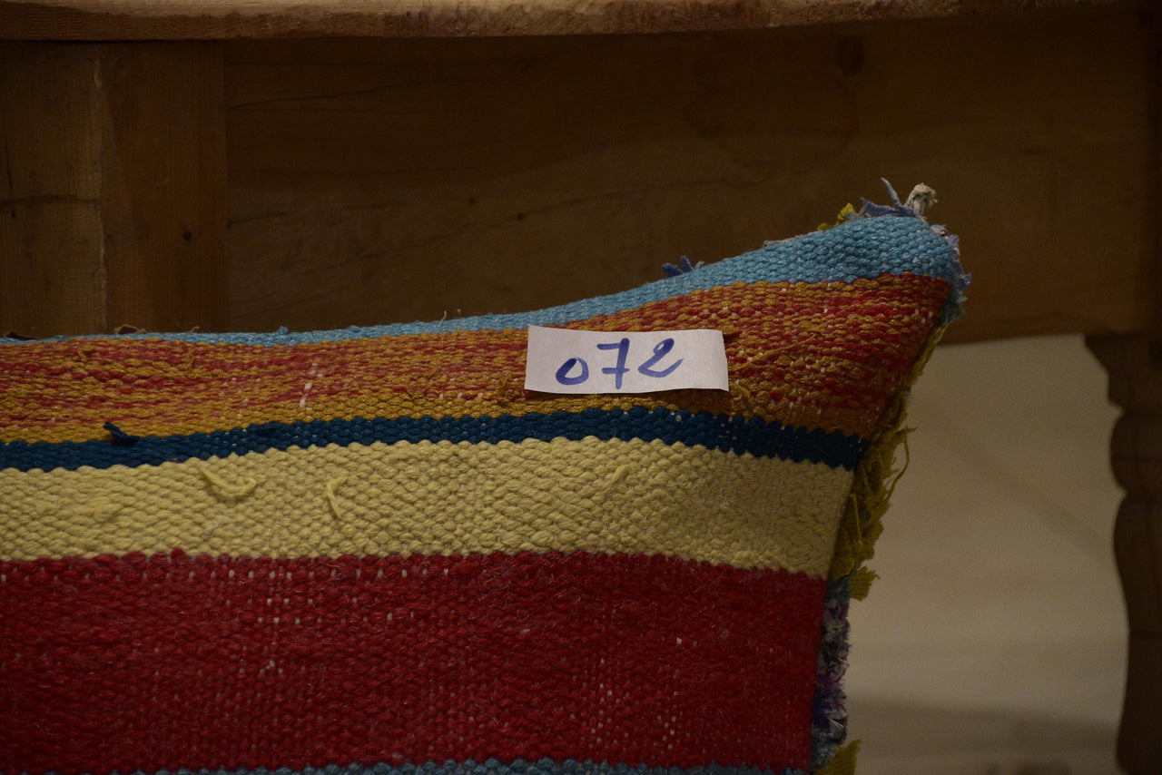 Two Vintage Moroccan Wool Lumbar Pillow, Burnt Orange Terracotta Berber Cushion Cover 24x16 Vintage