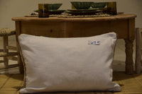 Two Handmade Wool Kilim Lumbar Pillow, Heart Motif Tribal Cushion, Authentic Boho Throw Vintage