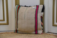 Two Handwoven Wool Kilim Lumbar Pillow, Geometric Berber Accent Cushion, Boho Chic Decor Vintage