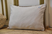 Two Moroccan Kilim Pillow Cover, Handwoven Wool Trellis Lumbar Cushion, Rustic Japandi Style Vintage