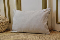 Two Handwoven Moroccan Kilim Pillow Cover, Cream Wool, Black Zigzag Berber Lumbar Cushion Vintage