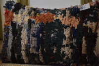 Two Moroccan Boucherouite Pillow Covers, Shag Tribal Cushion, Boho Abstract Throw