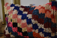 Two Handwoven Moroccan Kilim Pillow Cover, Wool Geometric Cushion, Berber Throw Pillow