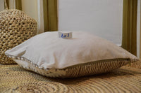 Two Authentic Moroccan Kilim Pillow Cover, Hand-Woven Wool Striped Accent Cushion Vintage